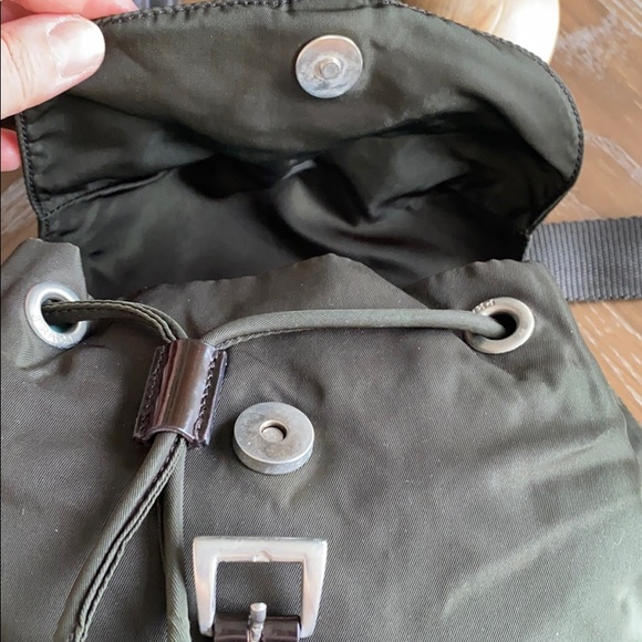 Prada Back Pack Olive Nylon 839637 - Picture 14 of 16